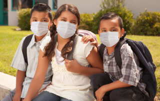 photo of vaccinated kids at school